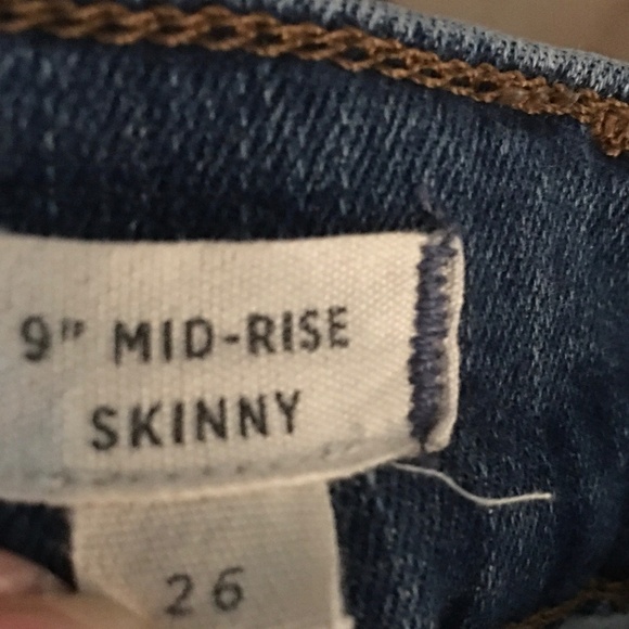 MADEWELL 9” Mid Rise Skinny Jeans Blue Size 26 - Picture 4 of 7